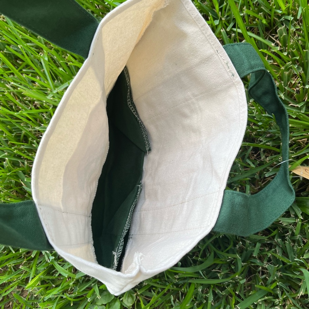 Mini trader Joe's tote bag moss green dark new - Picture 5 of 5
